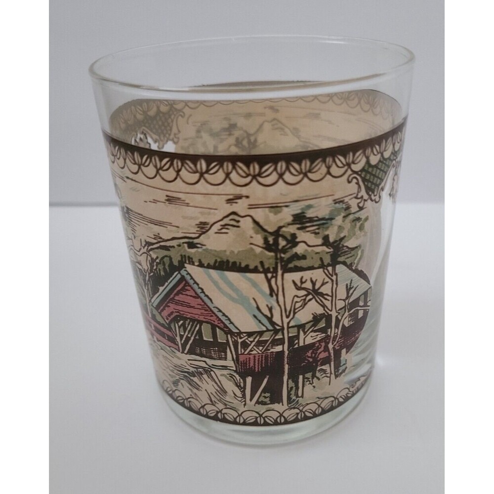 Vintage Johnson Brothers Friendly Village Glass 4" x 3" Brown Cream - Picture 3 of 5